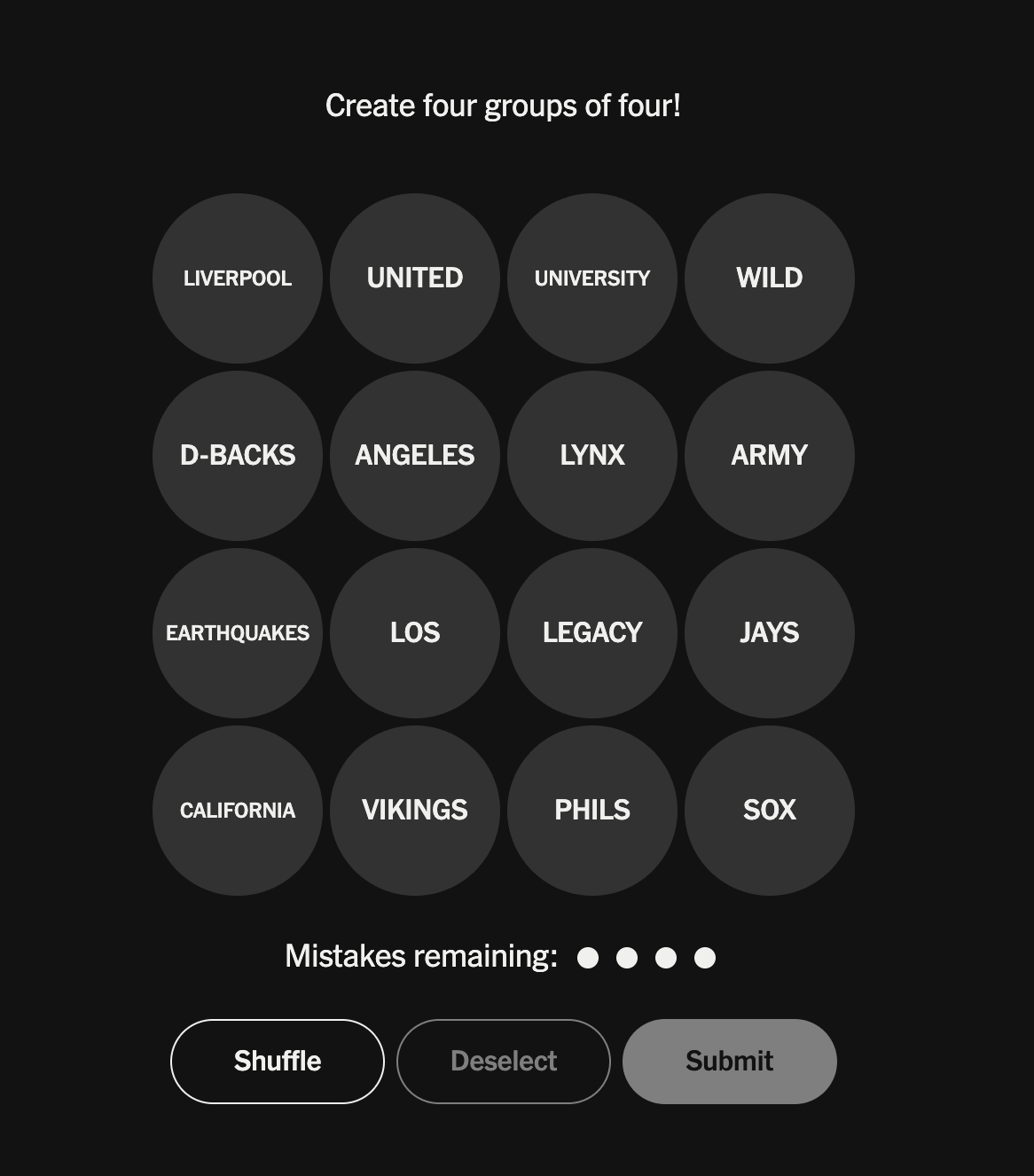 Connections: Sports Edition today: Hints and answers for April 11, 2026, puzzle No. 565