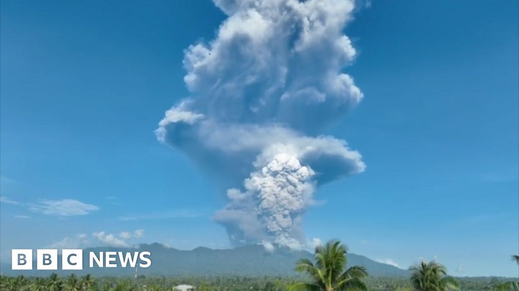 Huge plumes of ash rise as Indonesia’s Mount Dukono erupts