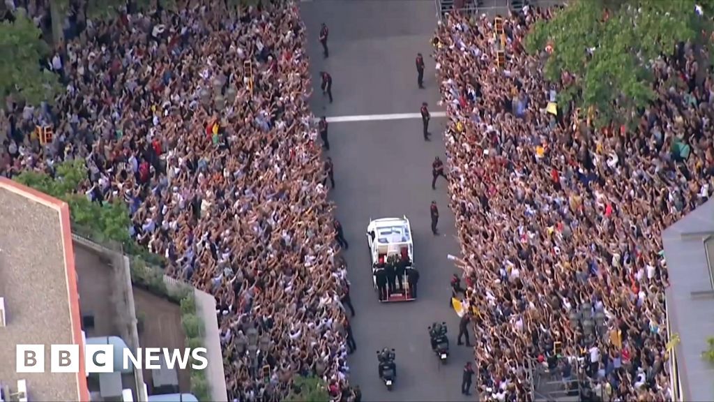 Thousands fill Barcelona streets for Pope Leo visit