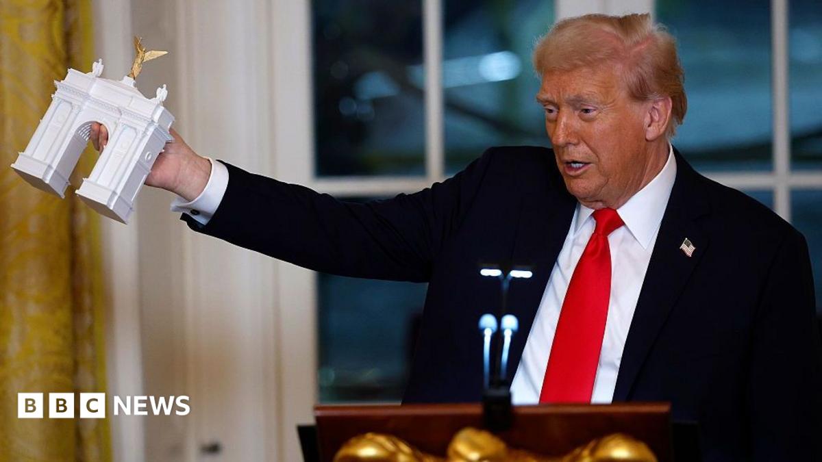 Trump says his triumphal arch will become a military ammunition complex