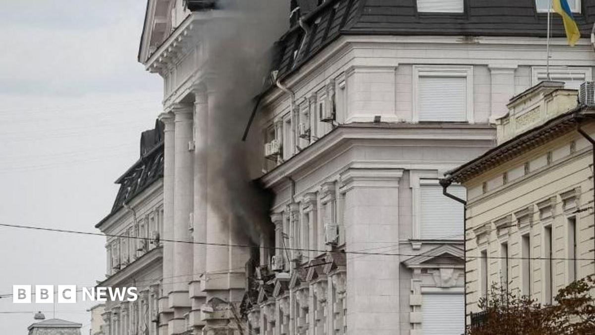 Russian drone hits Ukranian security headquarters, Zelensky says