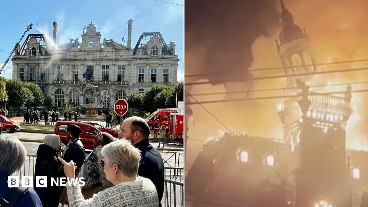 Limoges: Residents in shock after historic town hall set alight
