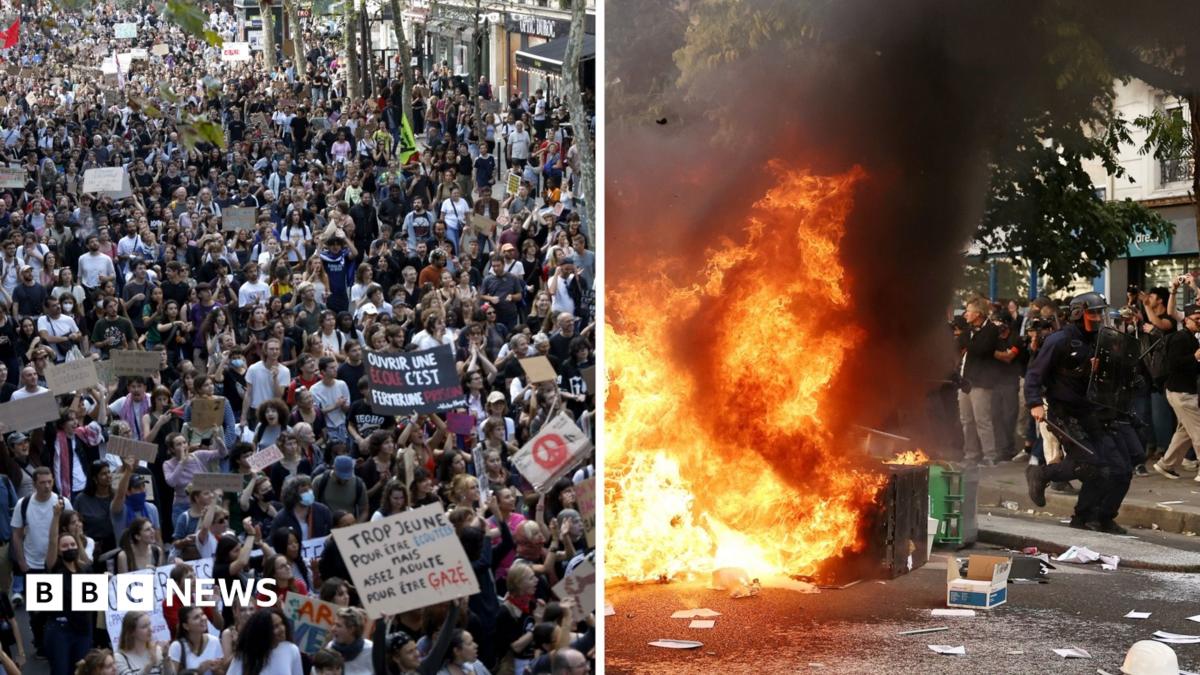France: Riot police clash with school protesters and use tear gas