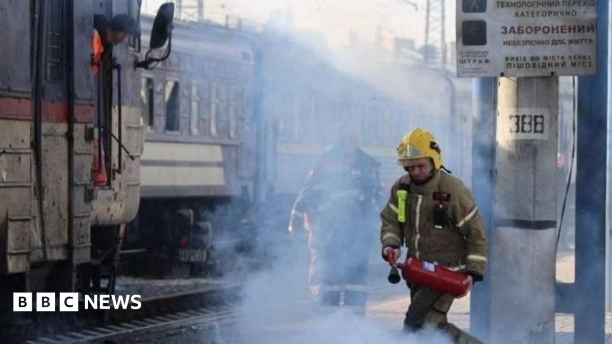 Russian drone attack on Ukrainian train station kills at least 14, officials say