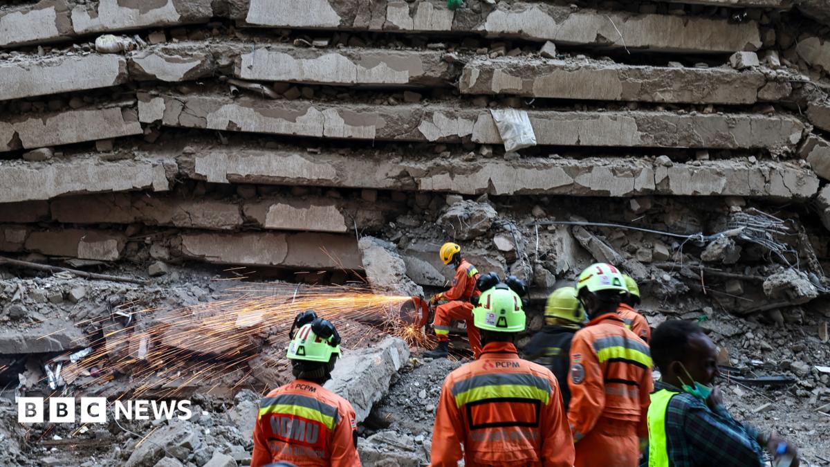 Seven missing after tall building collapses in Kenya’s capital