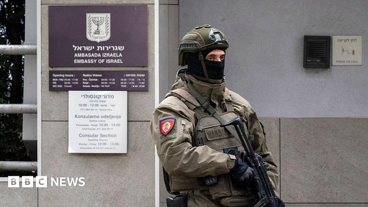 Serbian shot dead after attacking officer outside Israeli embassy, minister says
