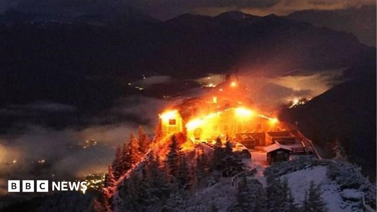 Watch as fire engulfs Hitler’s mountaintop Eagle’s Nest retreat